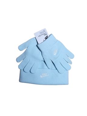 NEW Nike Big Kids' Embroidered Logo Beanie & Glove Set